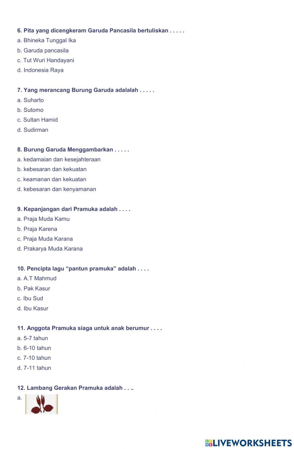 Ulangan harian tema 8 subtema 1 kelas 3