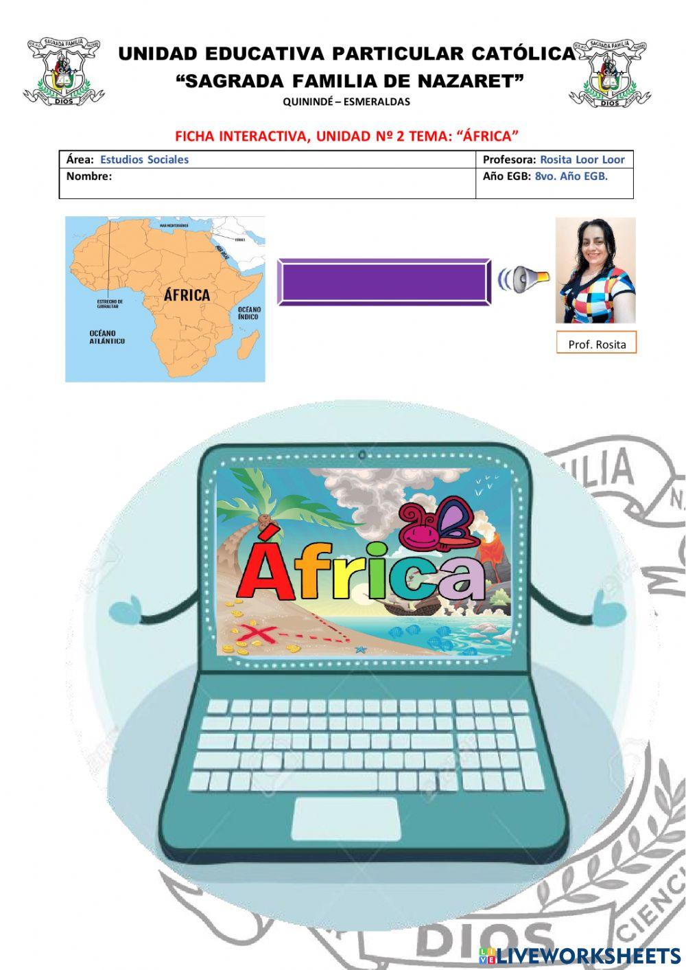Ficha interactiva - África