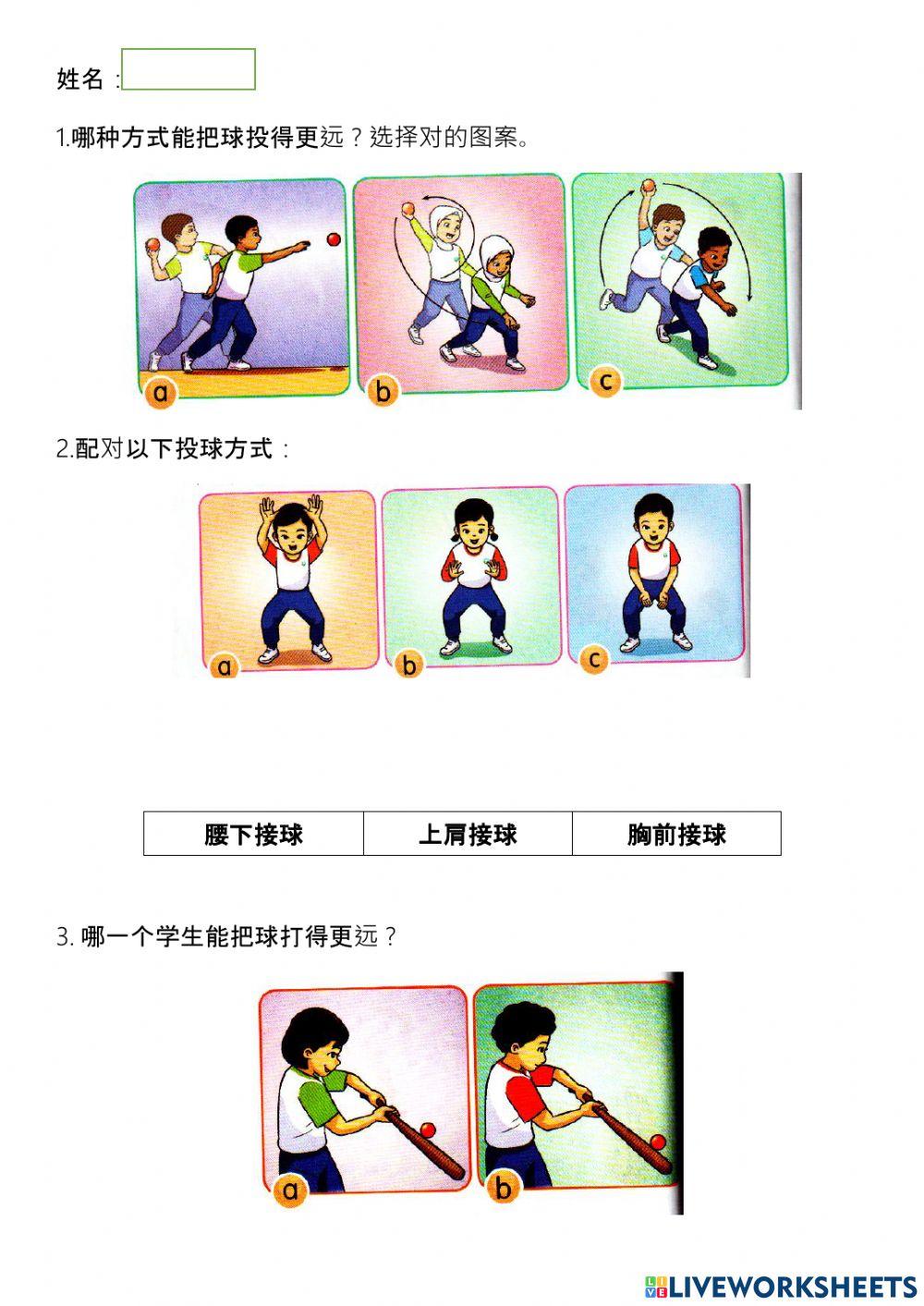 三年级体育投球