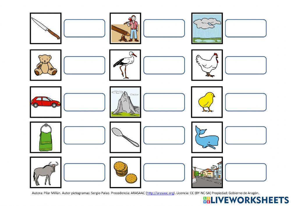 Autodictado palabras con ñ, ch y ll