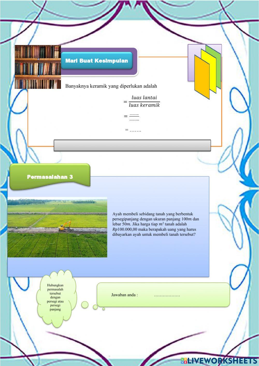 Luas persegi dan persegi panjang
