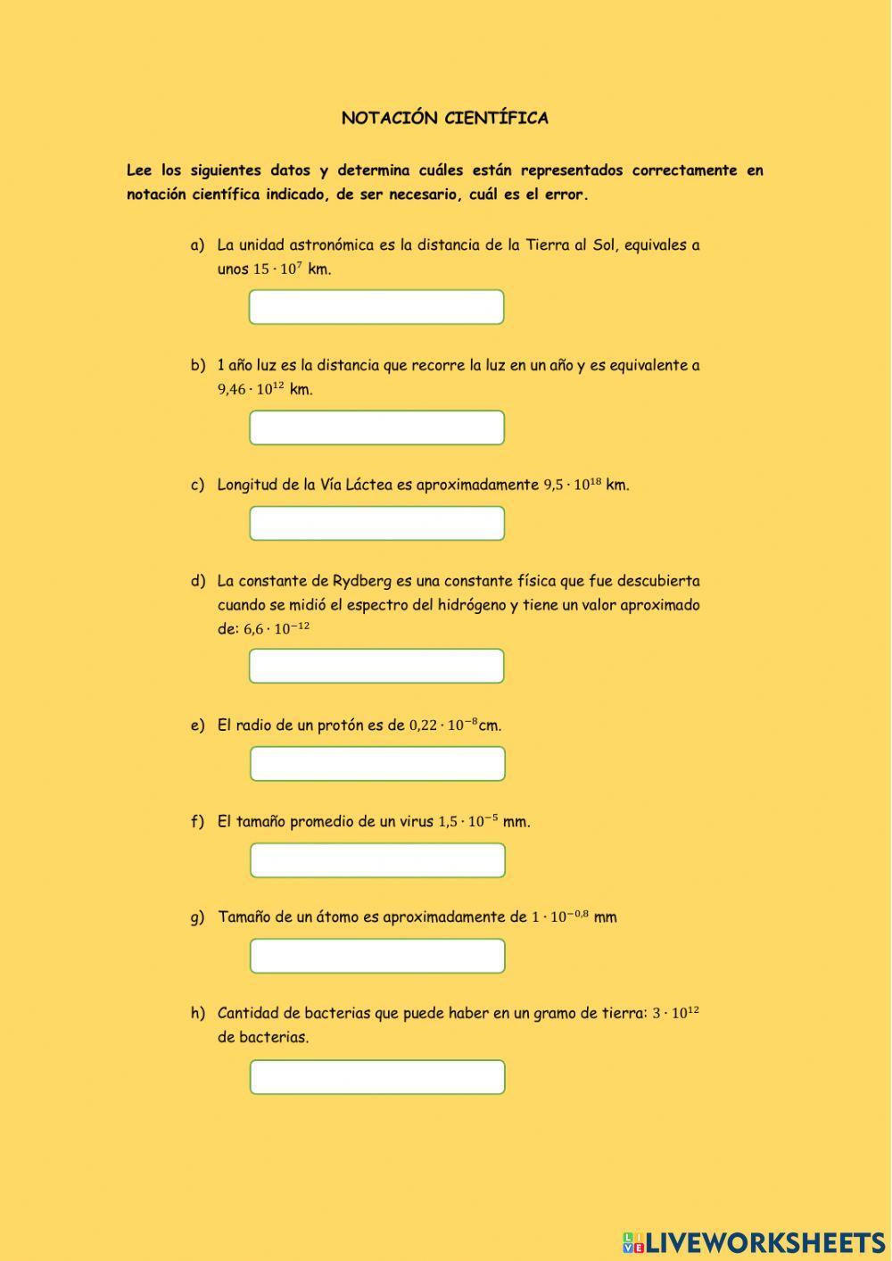 Notación científica