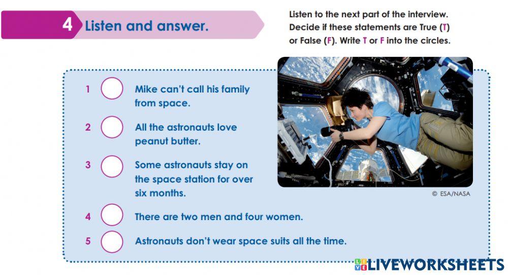 Listen and write online pdf worksheet for G5 | Live Worksheets