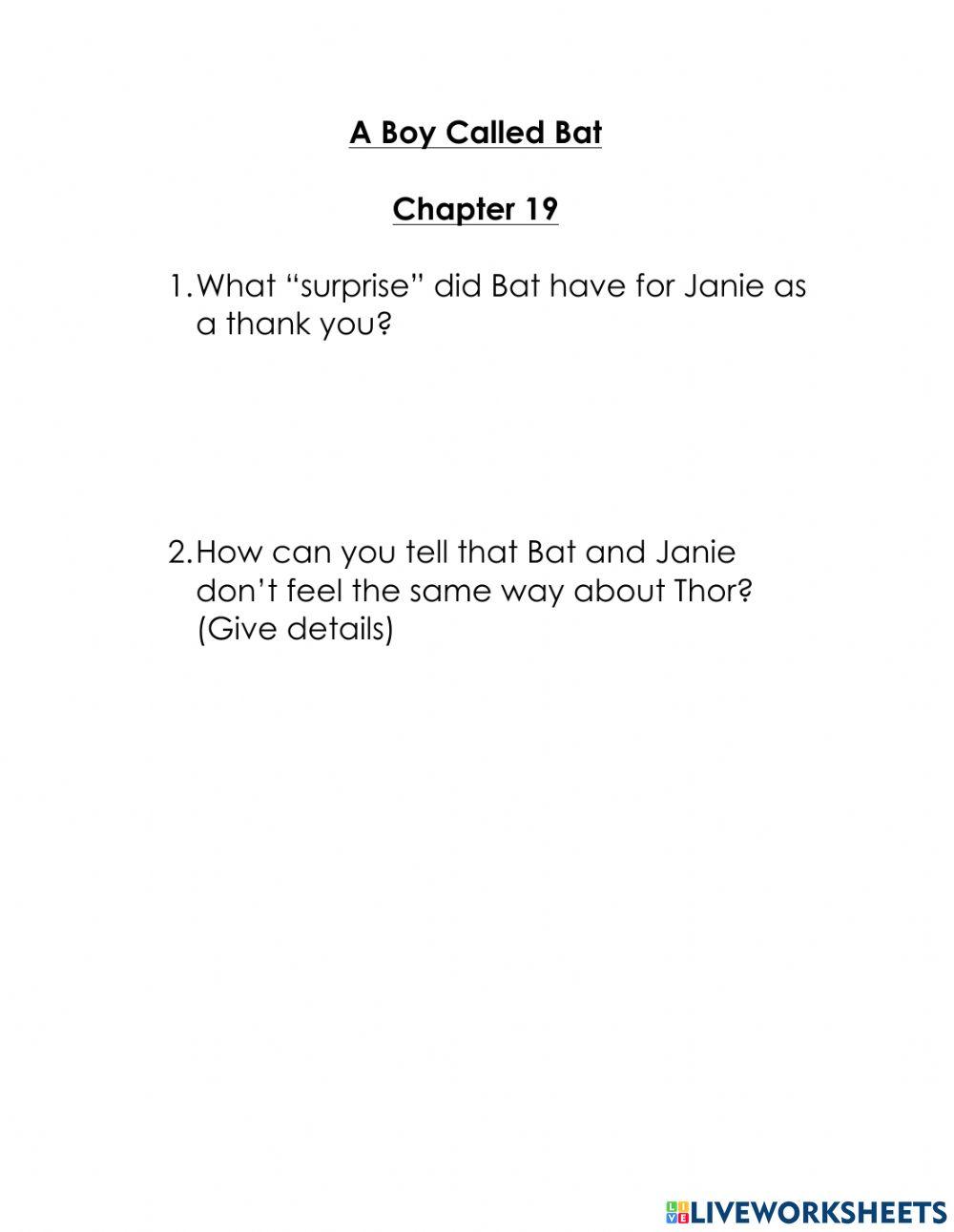 A Boy Called Bat - Chapter 19