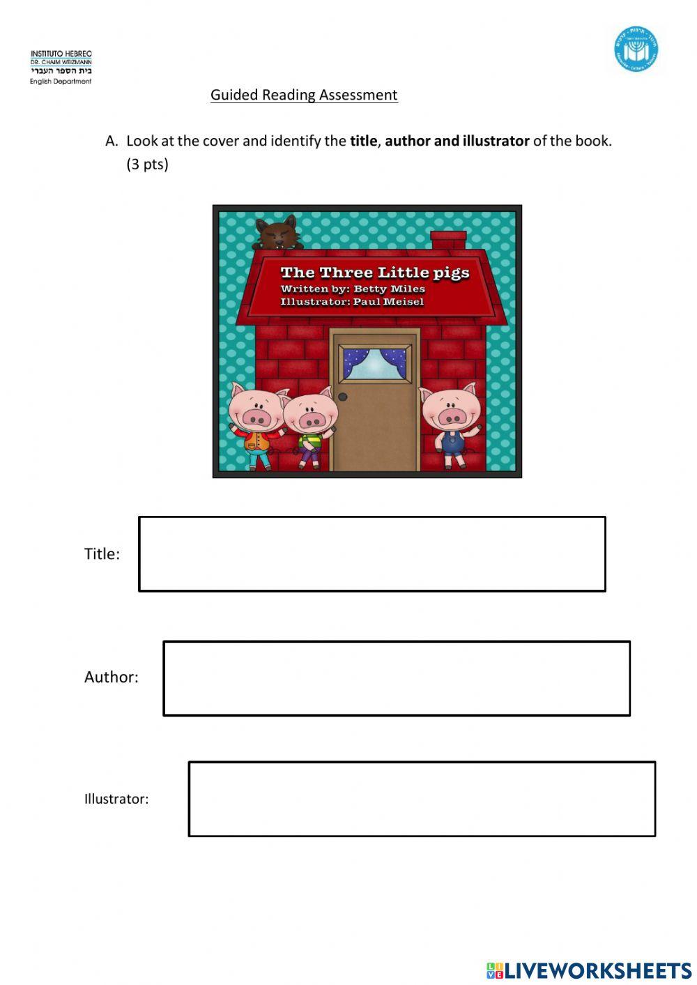 Free Guided Reading Assessment