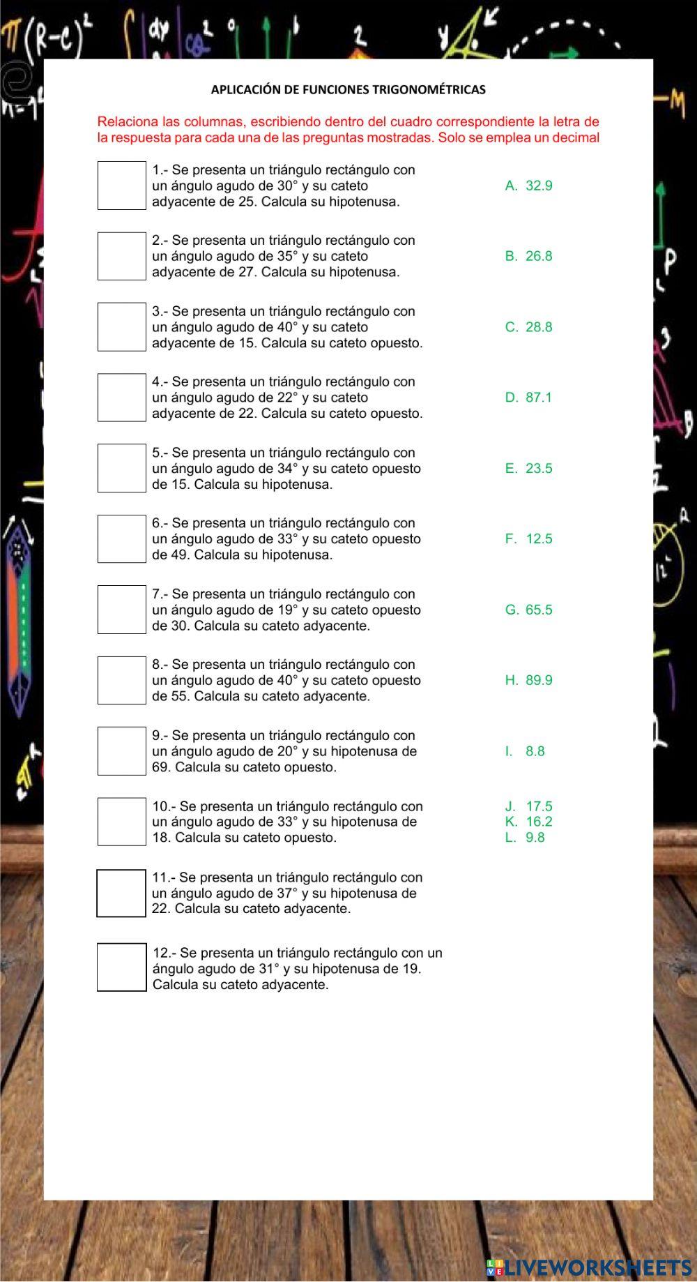 Aplicacion de funciones trigonometricas