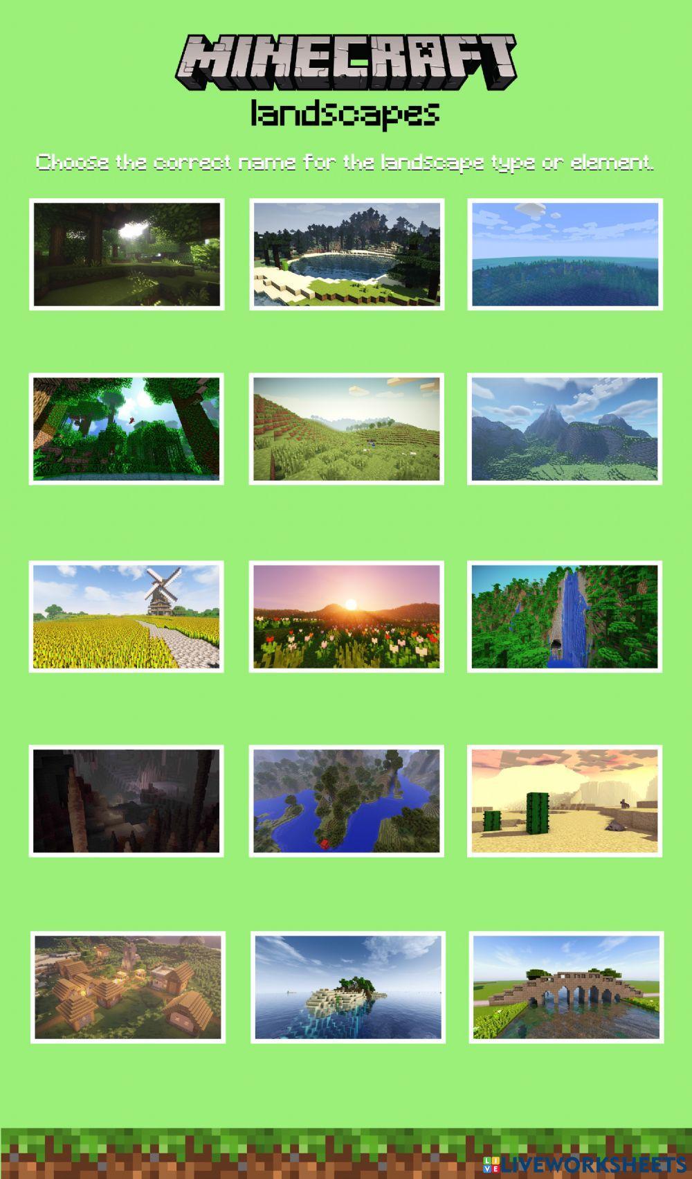 Minecraft: landscapes