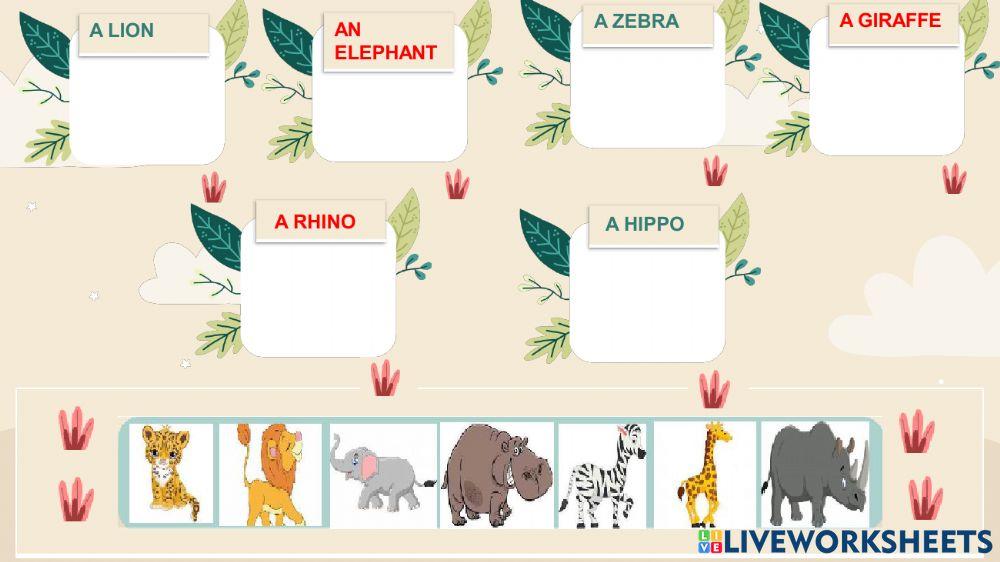 Los animales en ingles