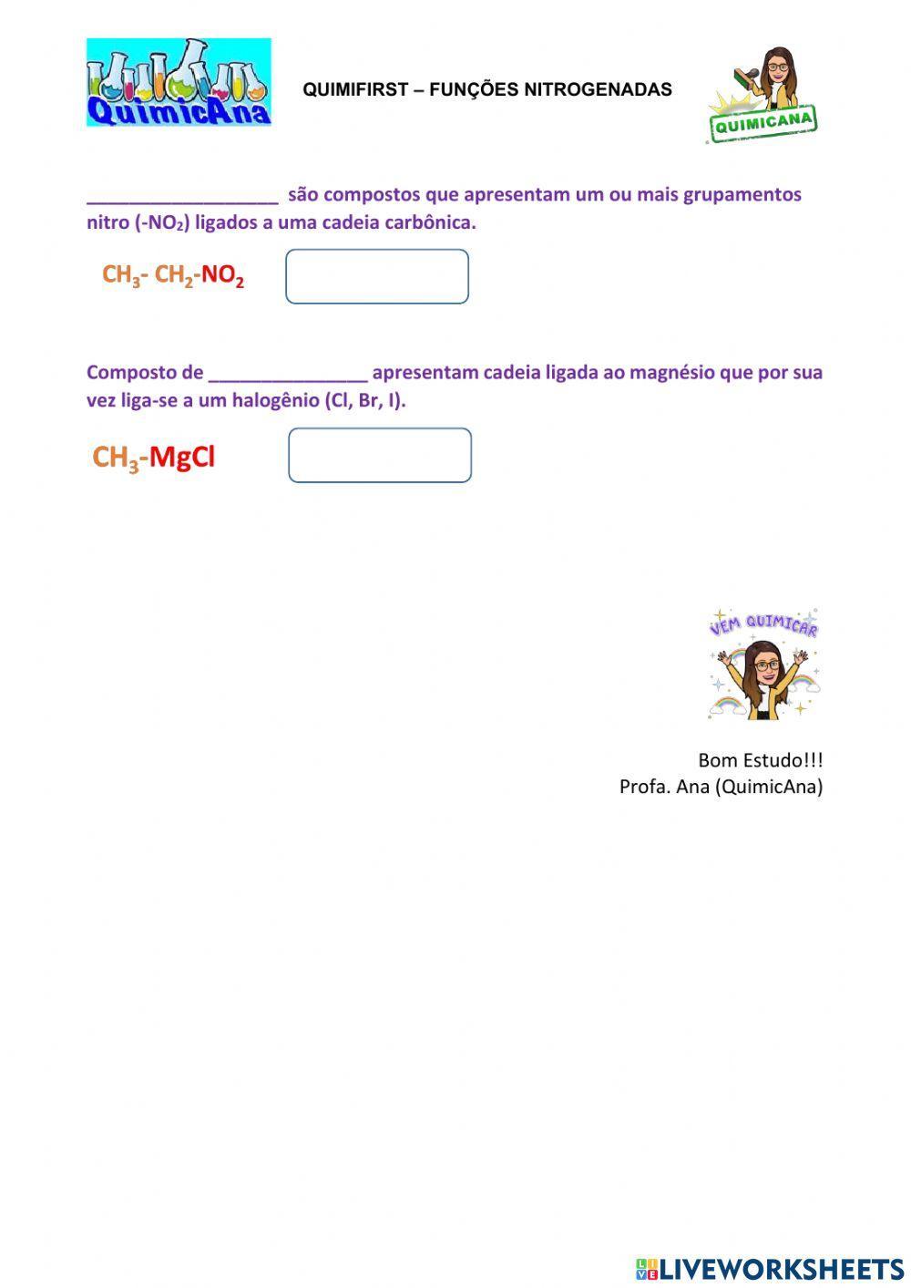 Quimifirst - Funções Nitrogenadas