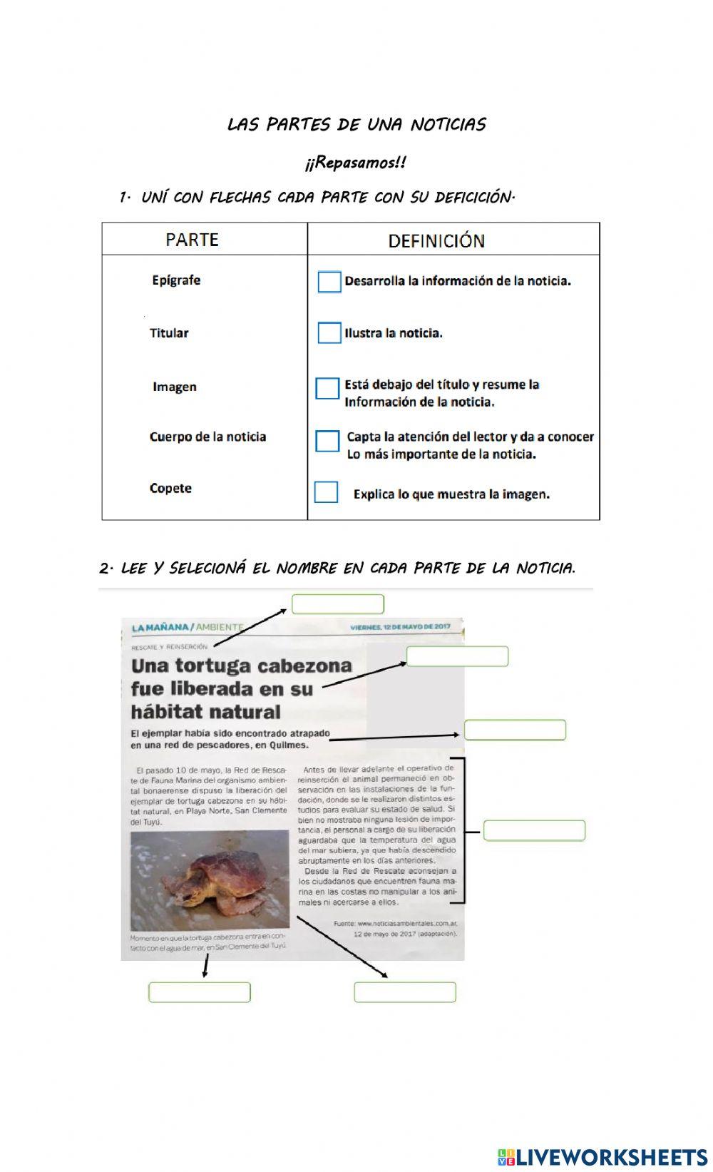 Partes de la Noticia