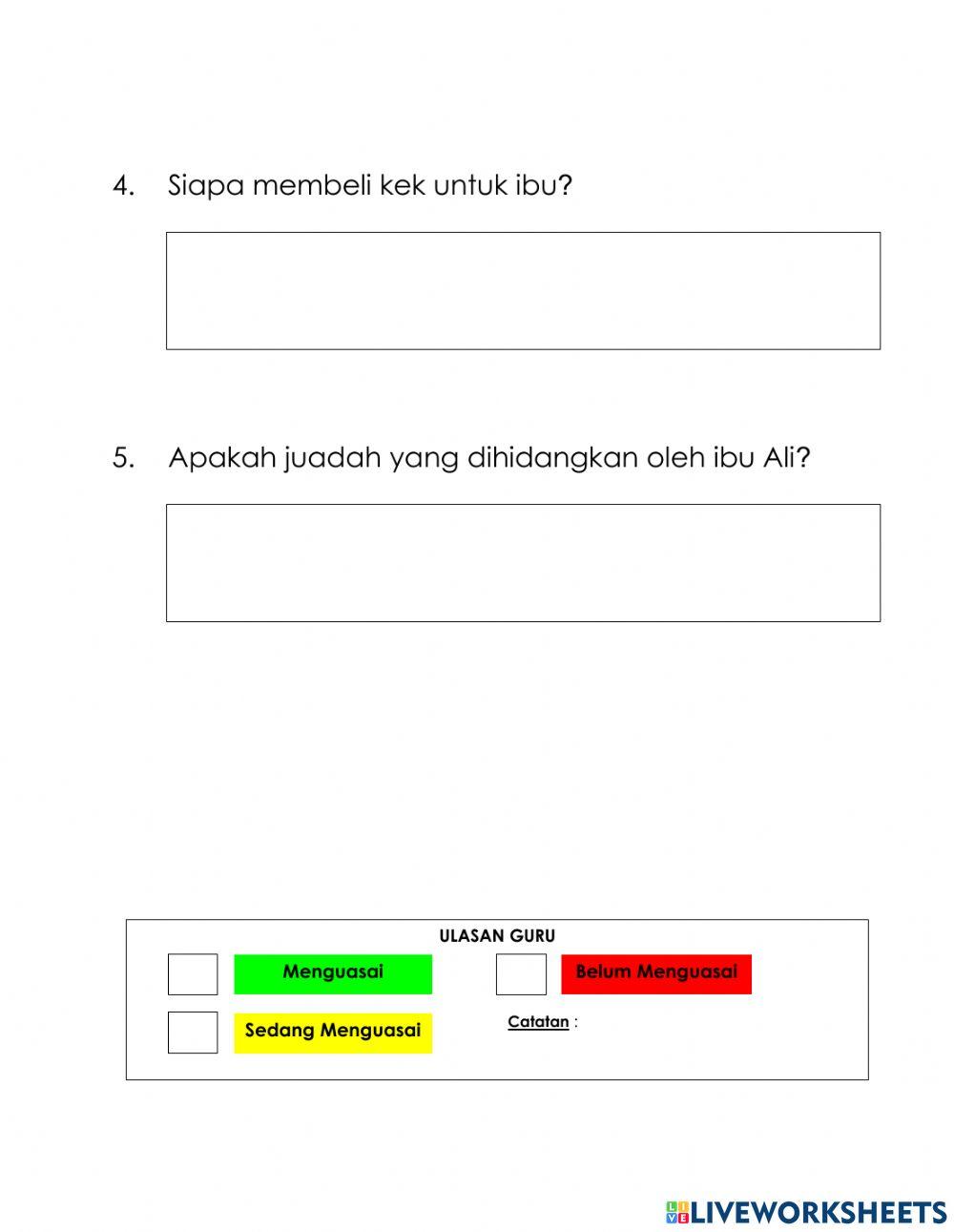 Kemahiran 32 : Bacaan dan Pemahaman
