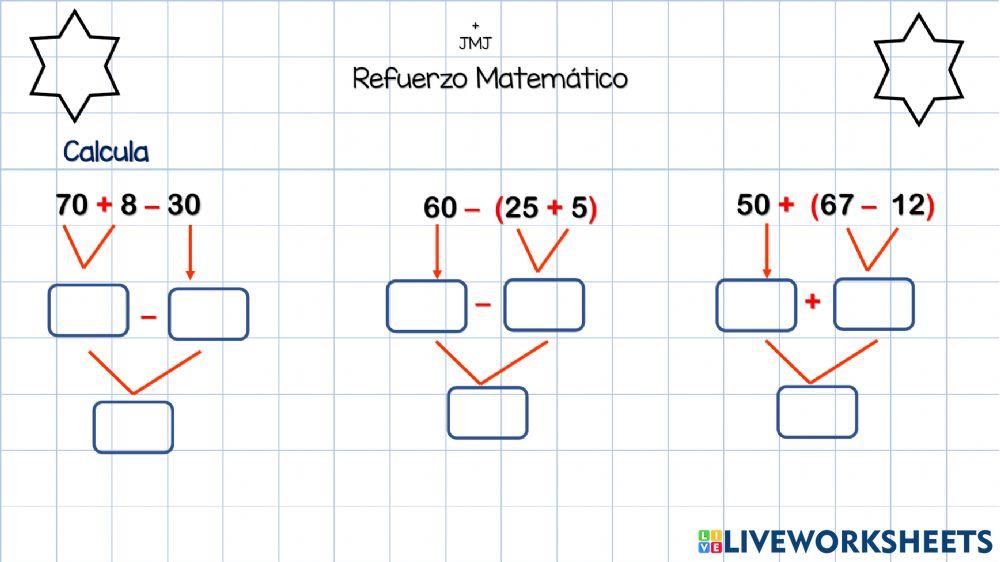 Operaciones Combinadas de + y -