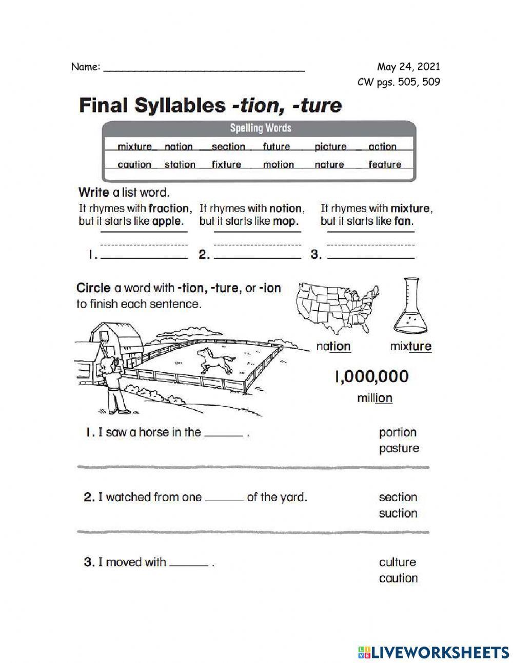 English 2nd CW 05-24.1