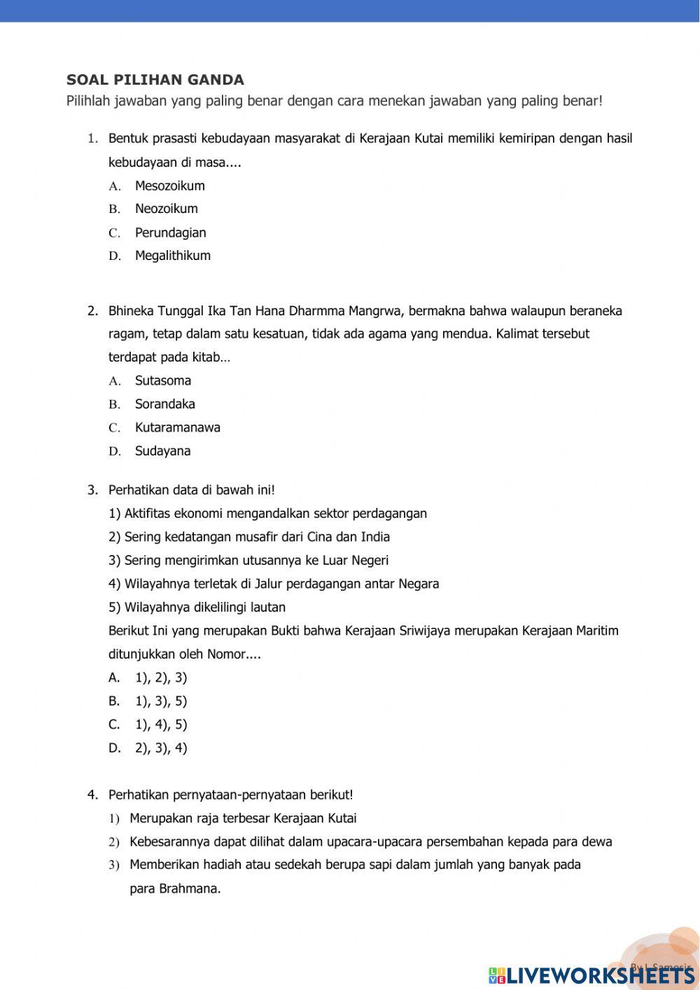 Penilaian Harian 2 Semester Genap