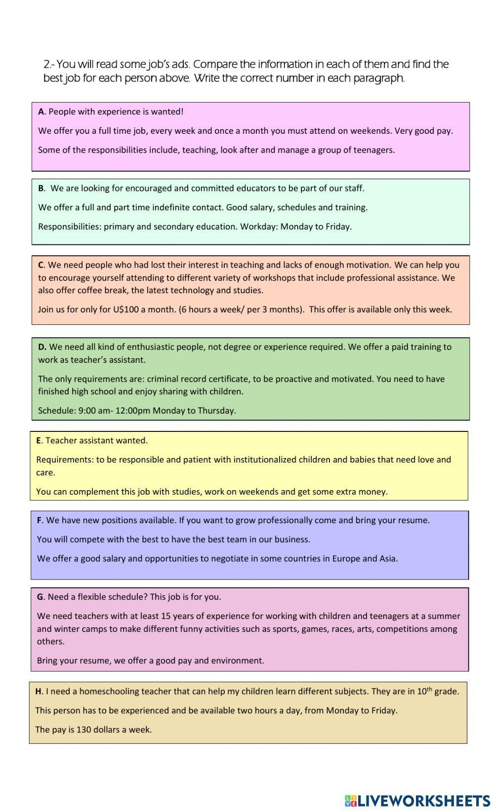 Reading comprehension