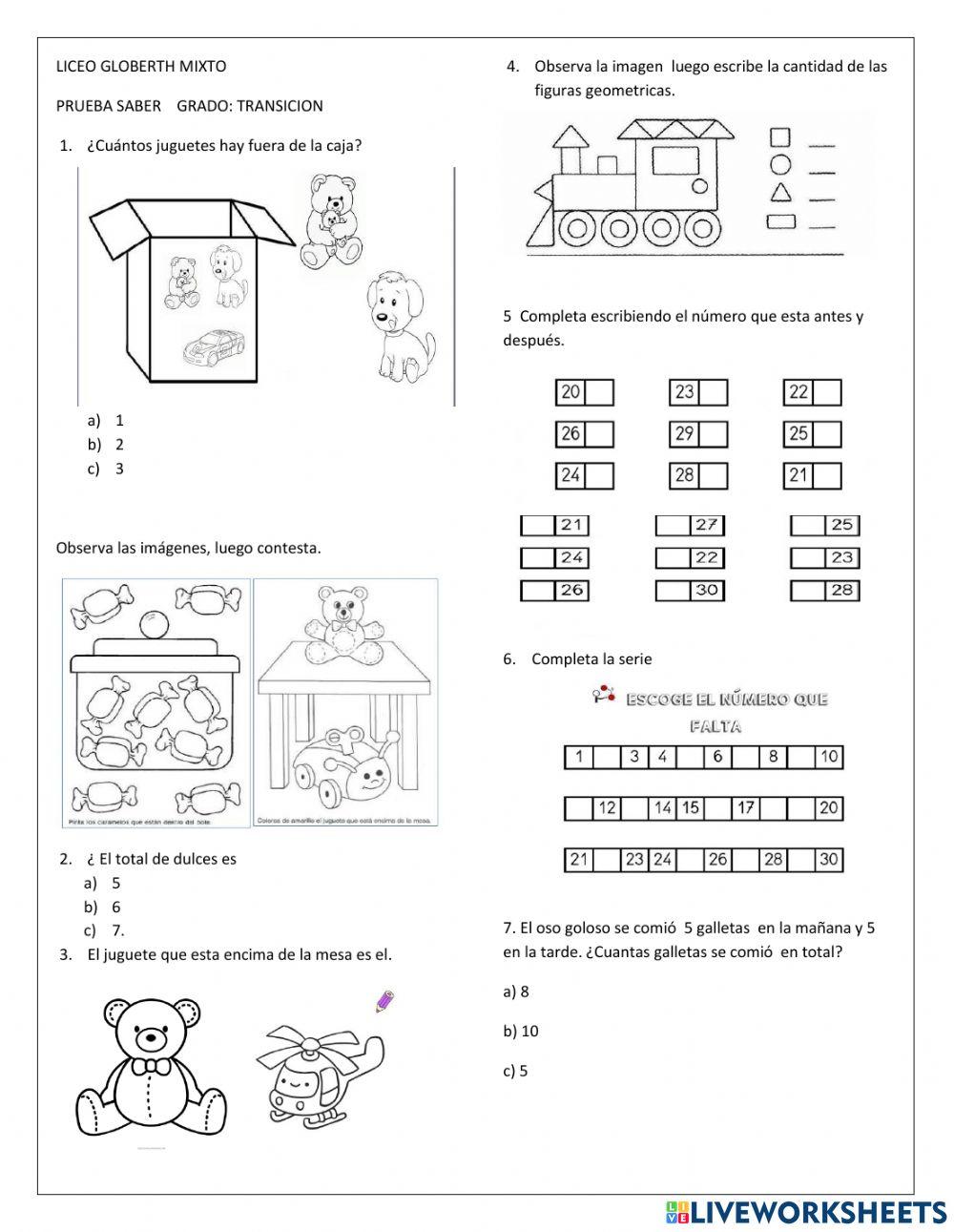 Prueba de Matemáticas
