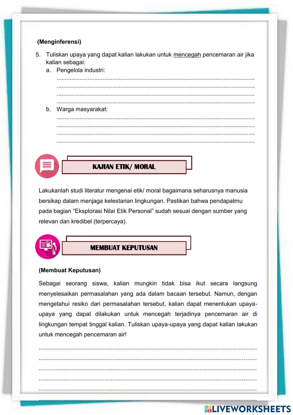 E-lkpd pencemaran air