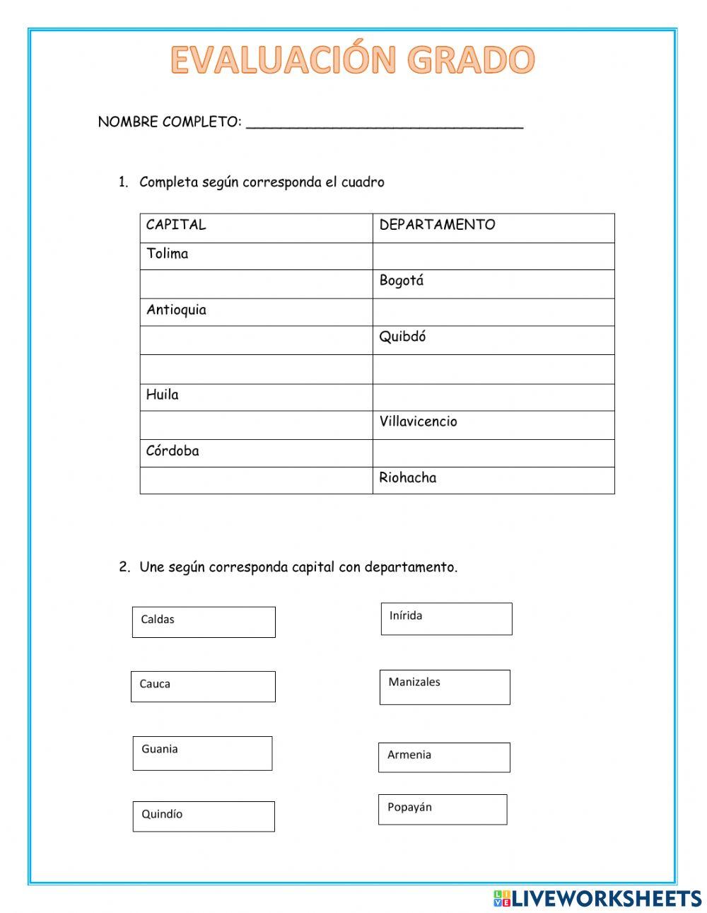 Departamentos de Colombia