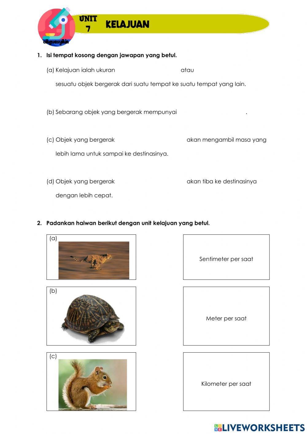 Unit 7 Kelajuan Tahun 6
