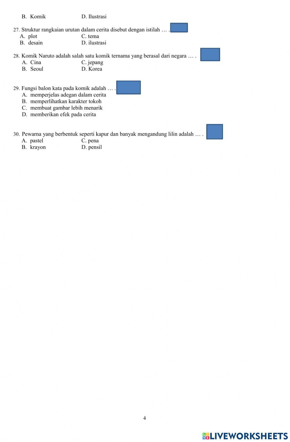 PAT seni budaya kelas 8 2020-2021