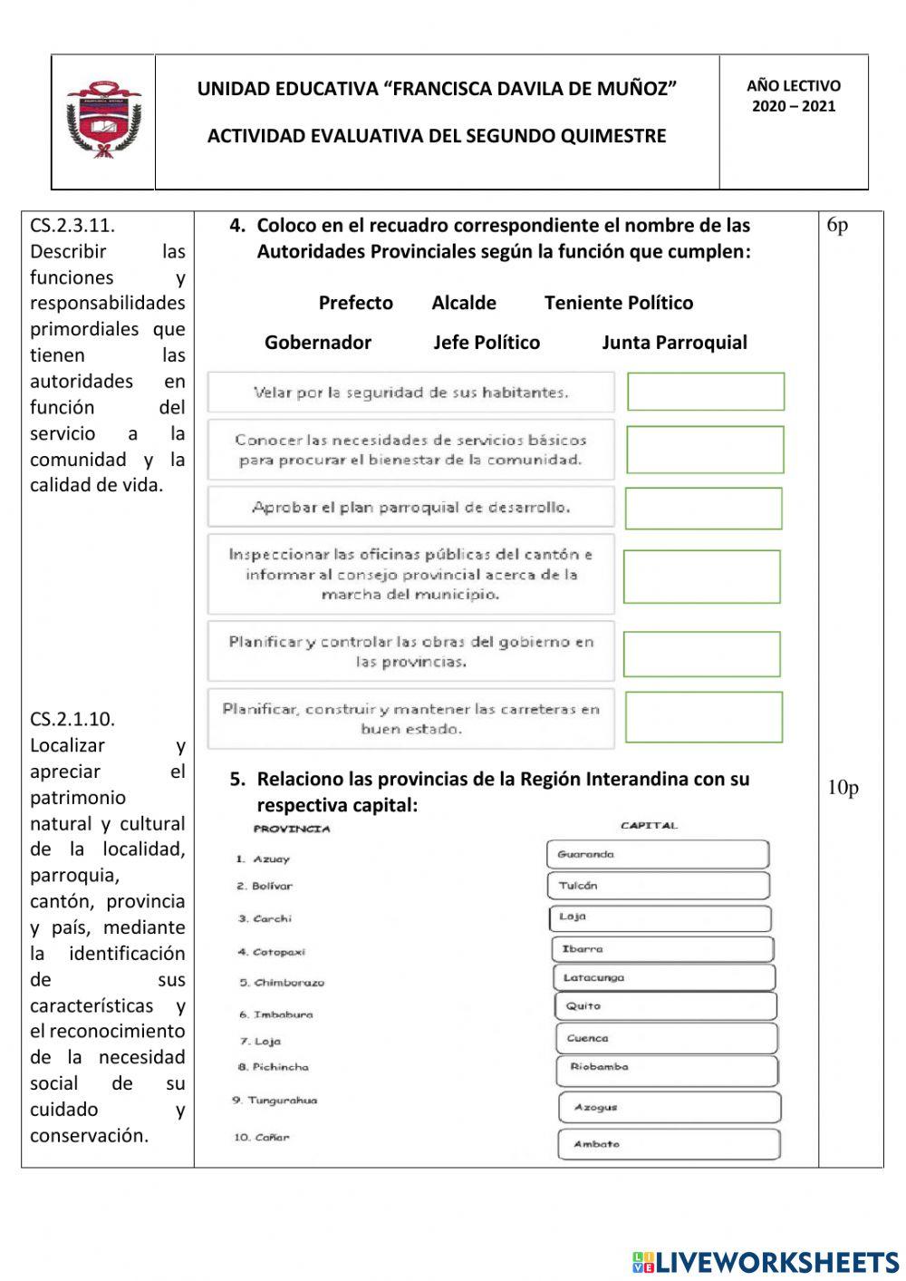Examén 2q estudios sociales