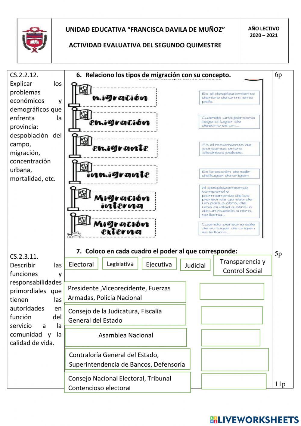 Examén 2q estudios sociales
