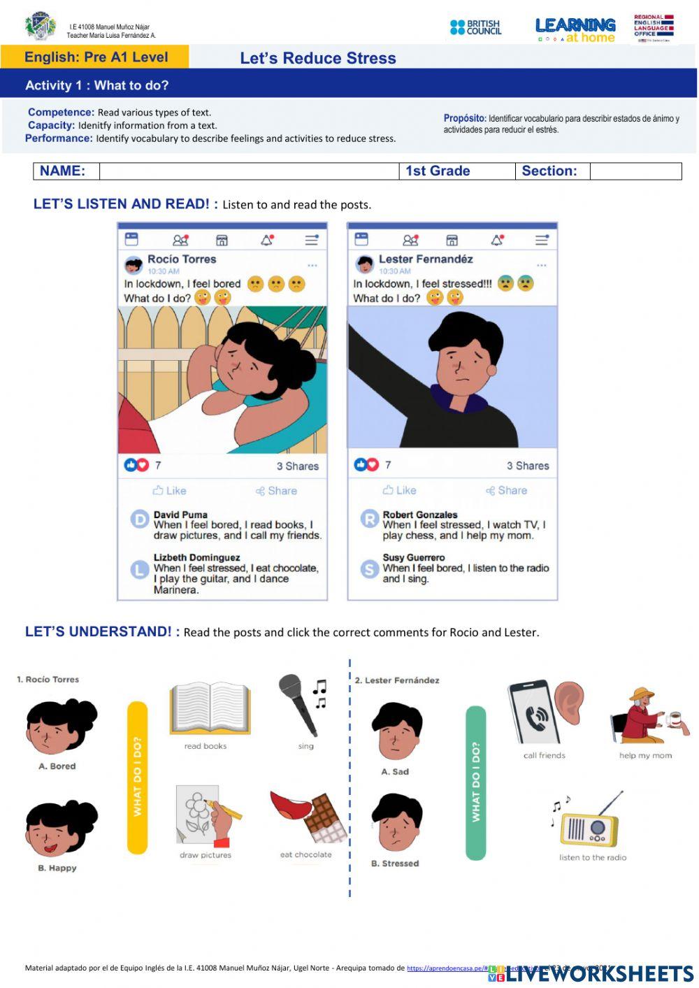 LE3 Activity 1: What to do?