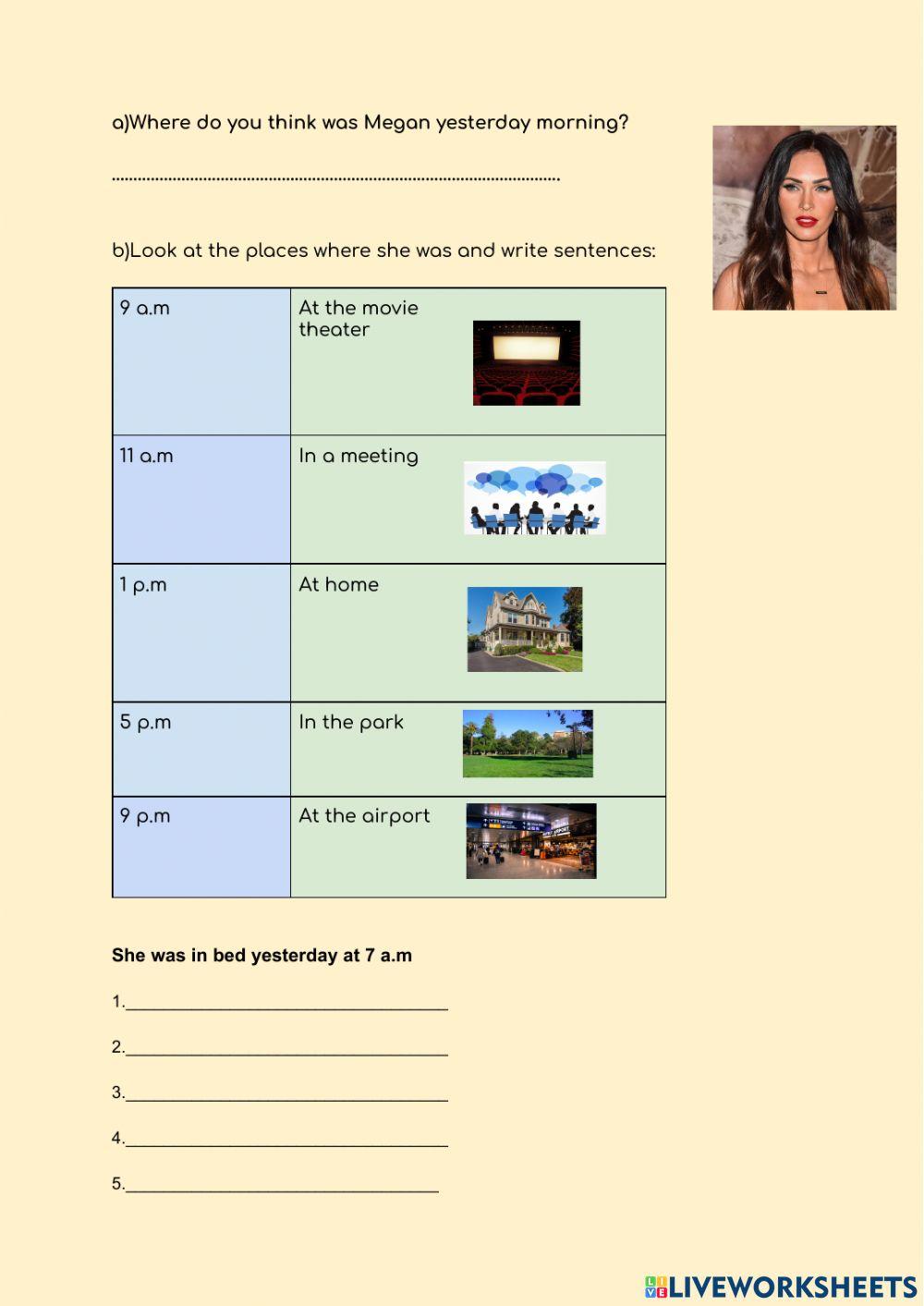 Where was she yesterday?