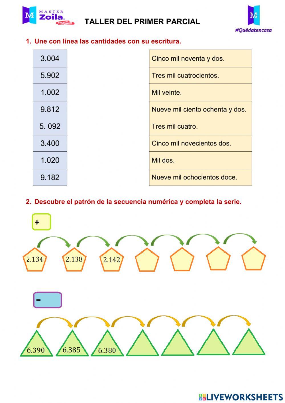 Números de cuatro cifras