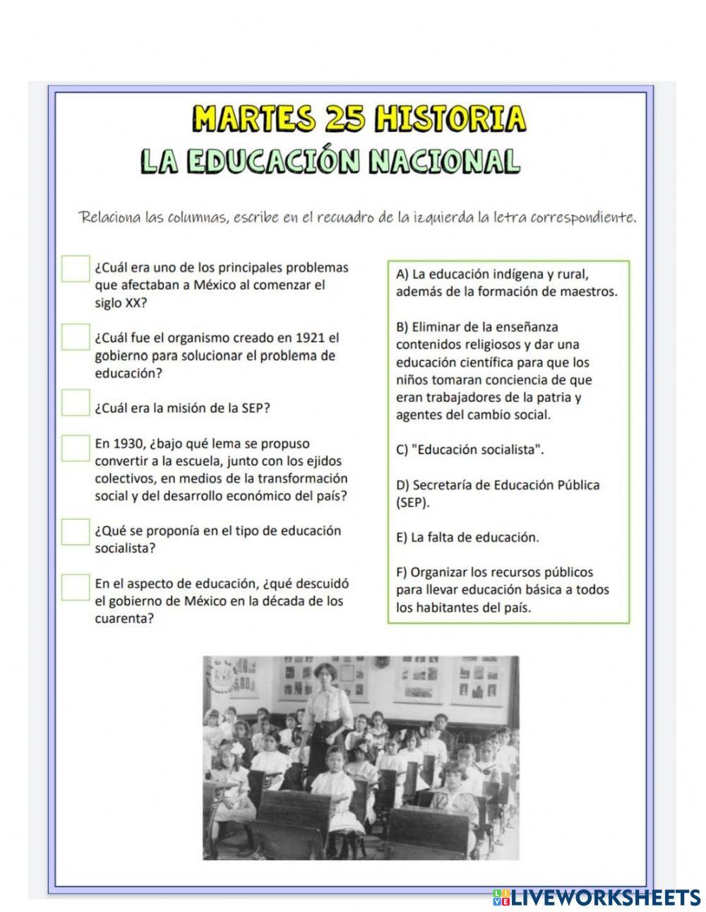 La educación nacional