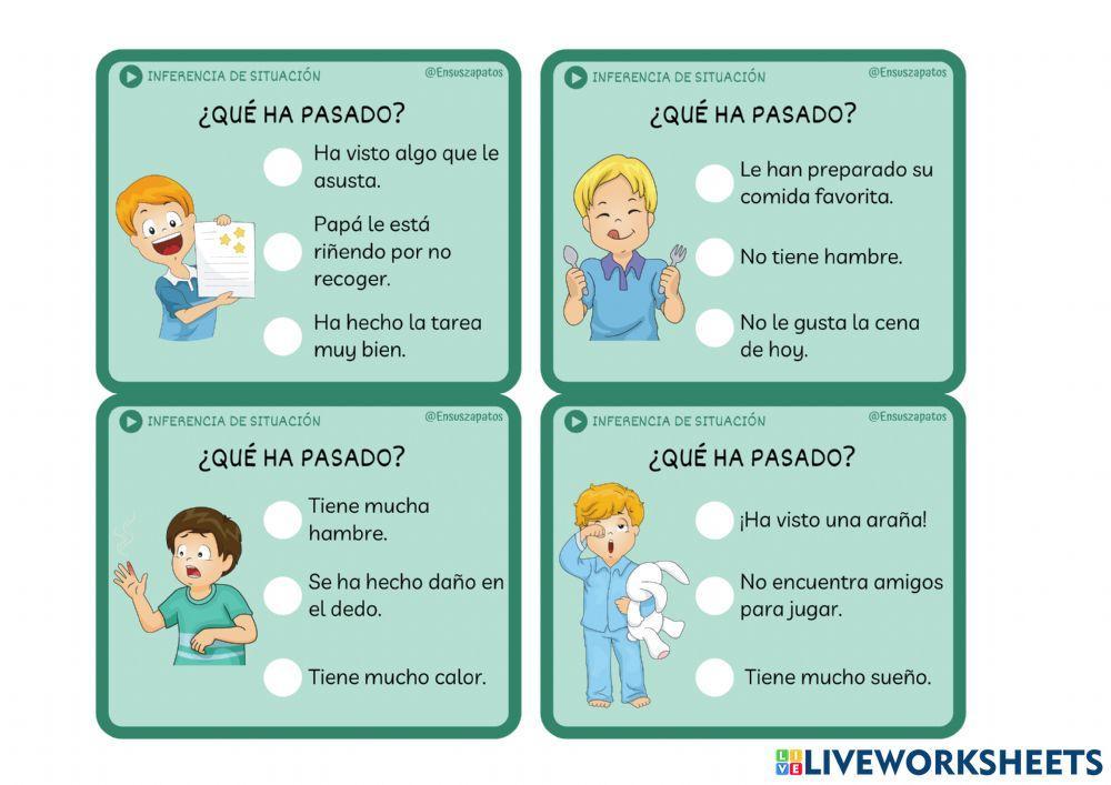 Inferencias exercise for Primaria | Live Worksheets
