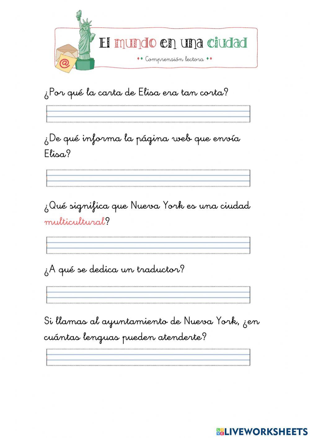 Comprensión lectora T11