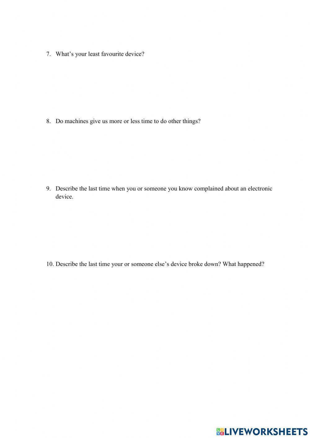 Science and technology - writing