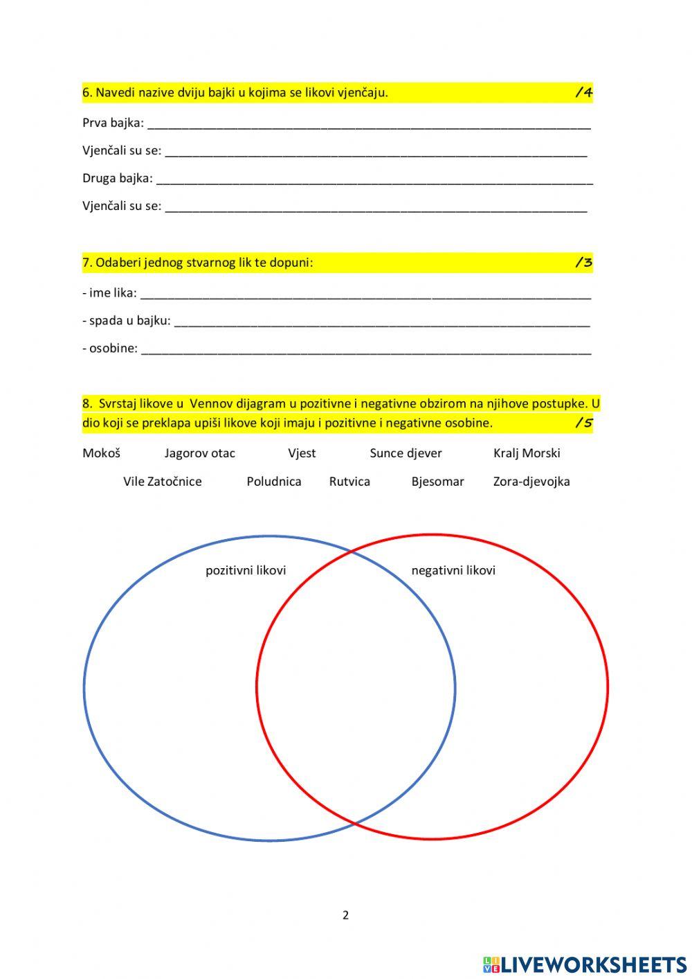 Priče iz davnine - PROVJERA