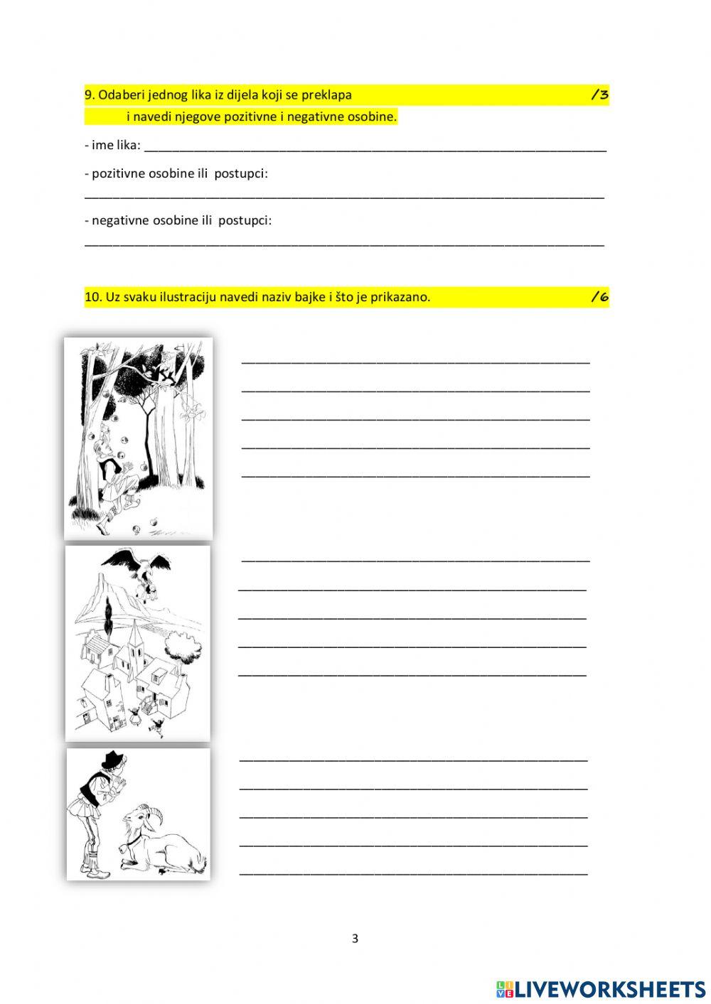 Priče iz davnine - PROVJERA