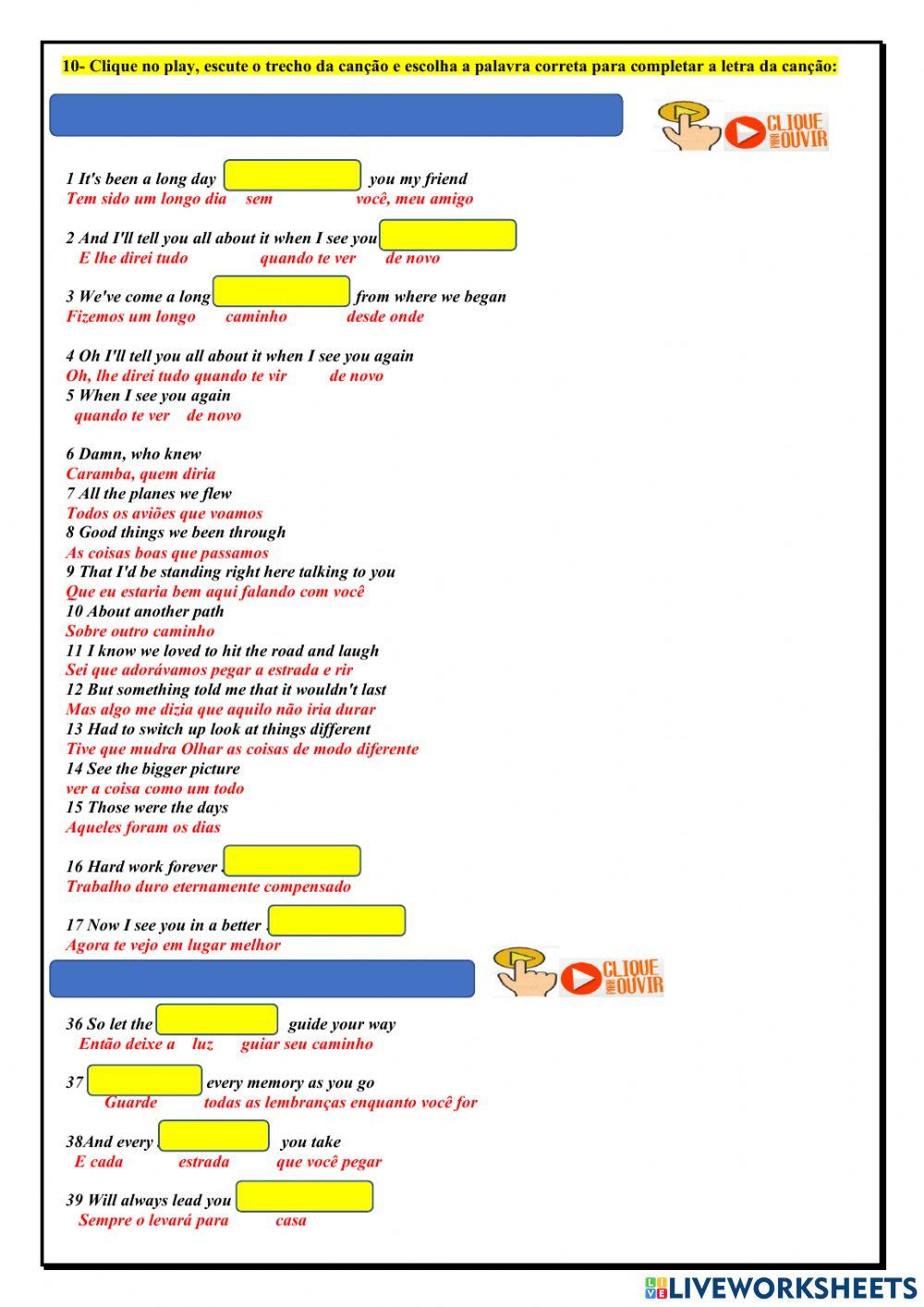 1ª avaliação 2º ano