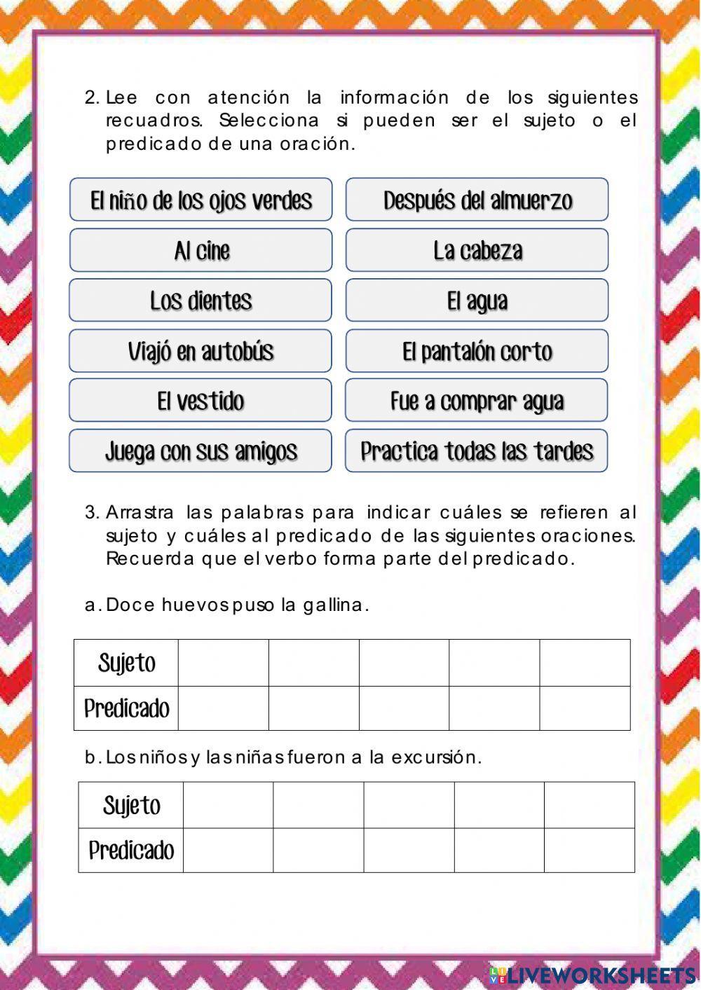 Partes de la oración