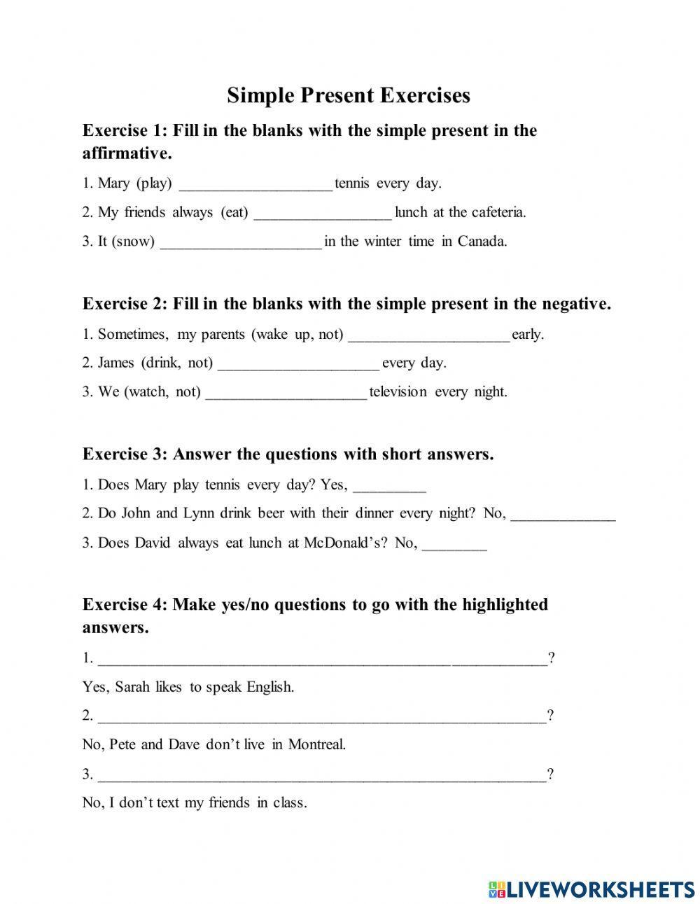 Simple Present Tense
