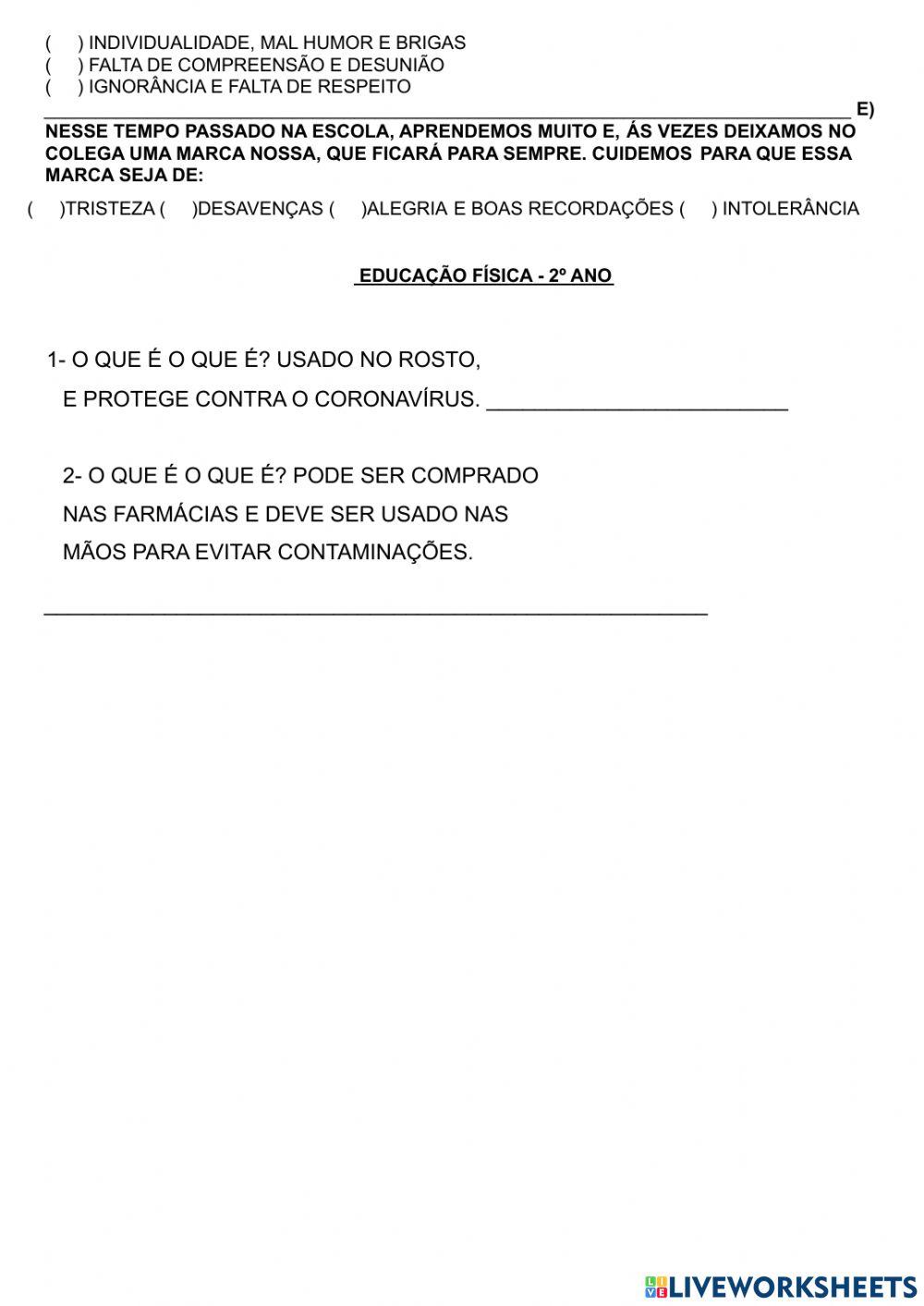 Consolidação 2º Ano