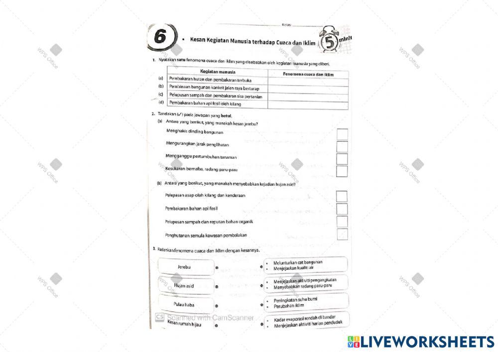 Kesan Kegiatan Manusia Terhadap Cuaca dan Iklim di Malaysia