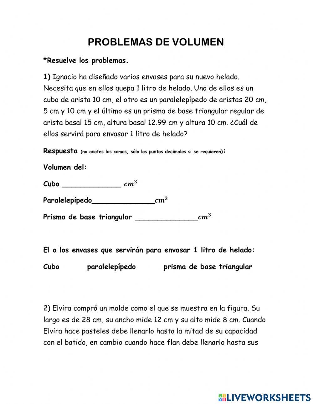 Problemas de Volumen