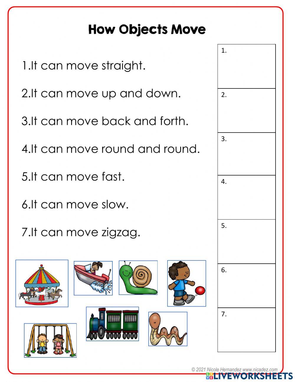5029733 | How Things Move | mrshteaches | LiveWorksheets