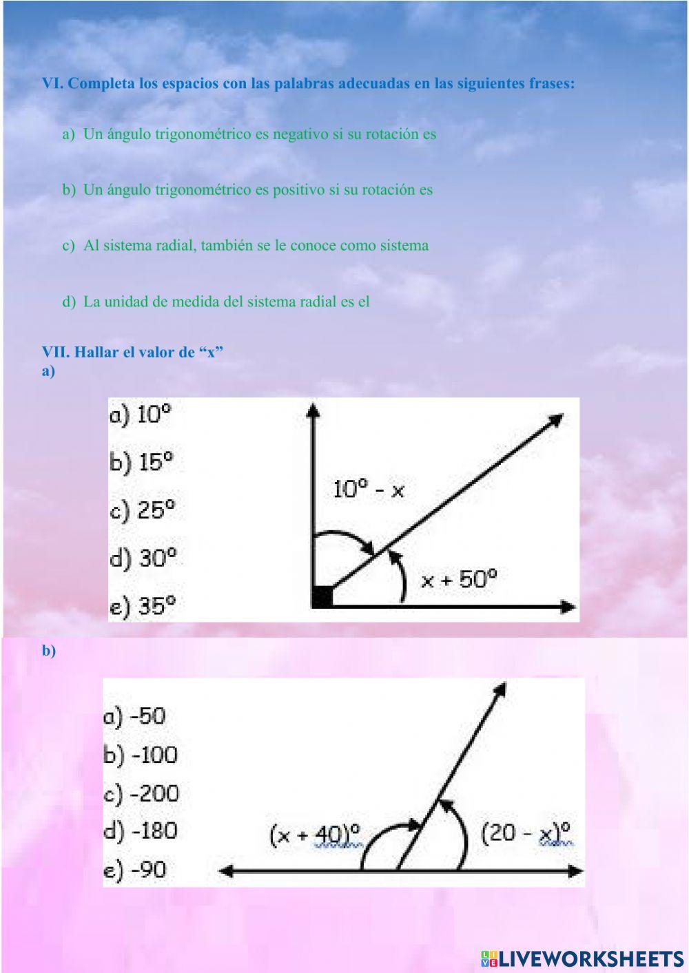 Examen de Trigonometria
