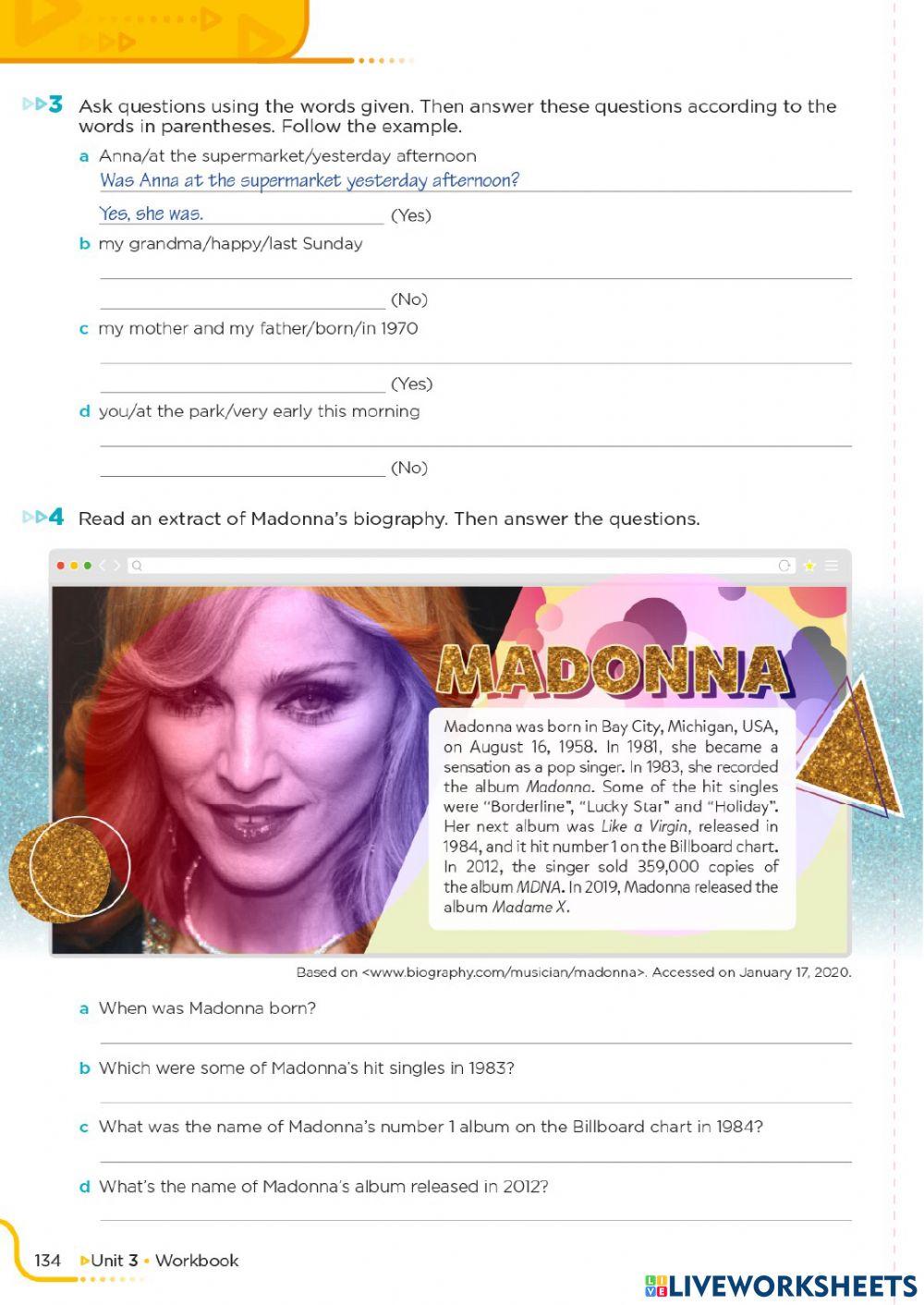 Workbook - pages 133-134 - 7º ano