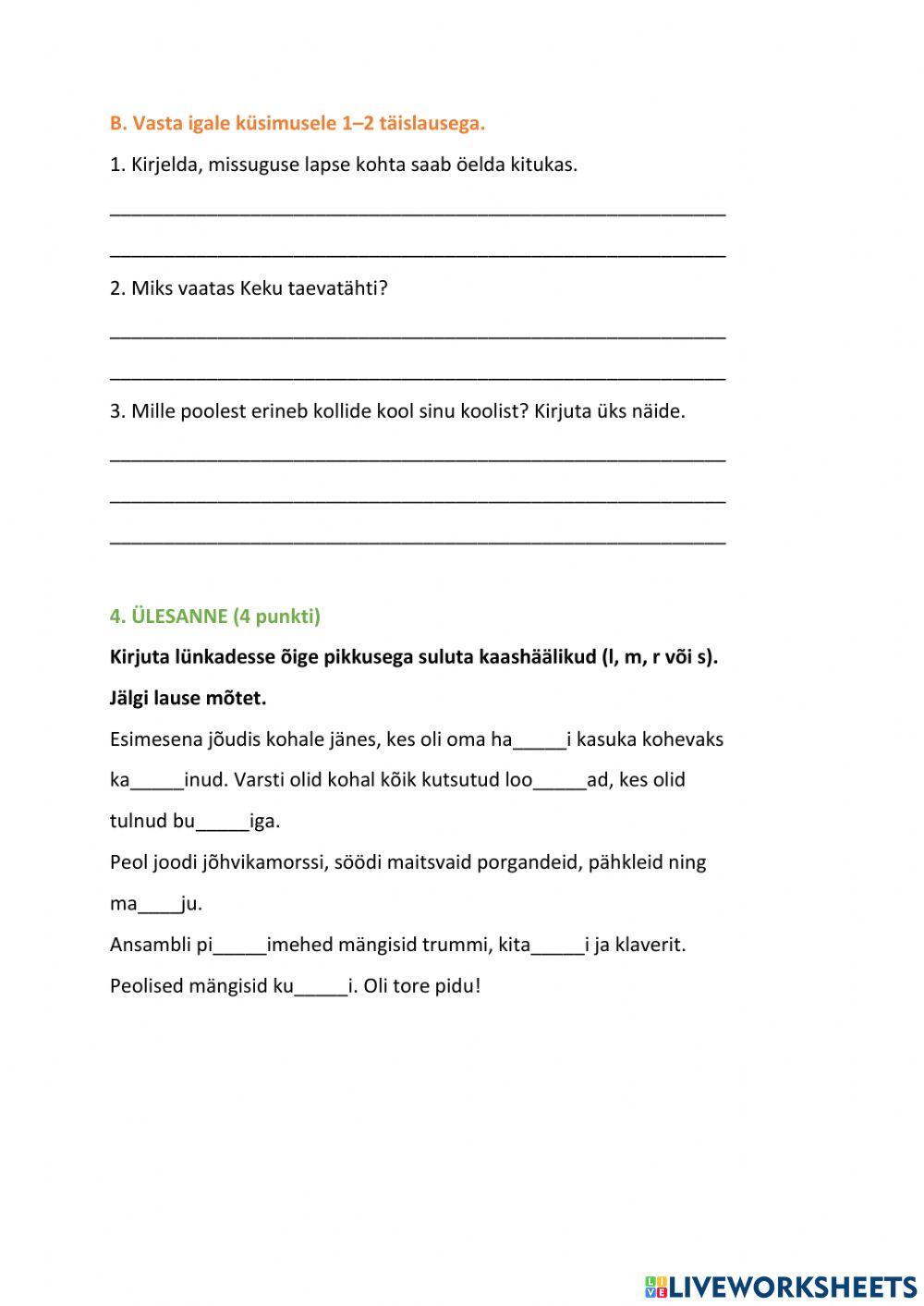 Eesti keele kordamine