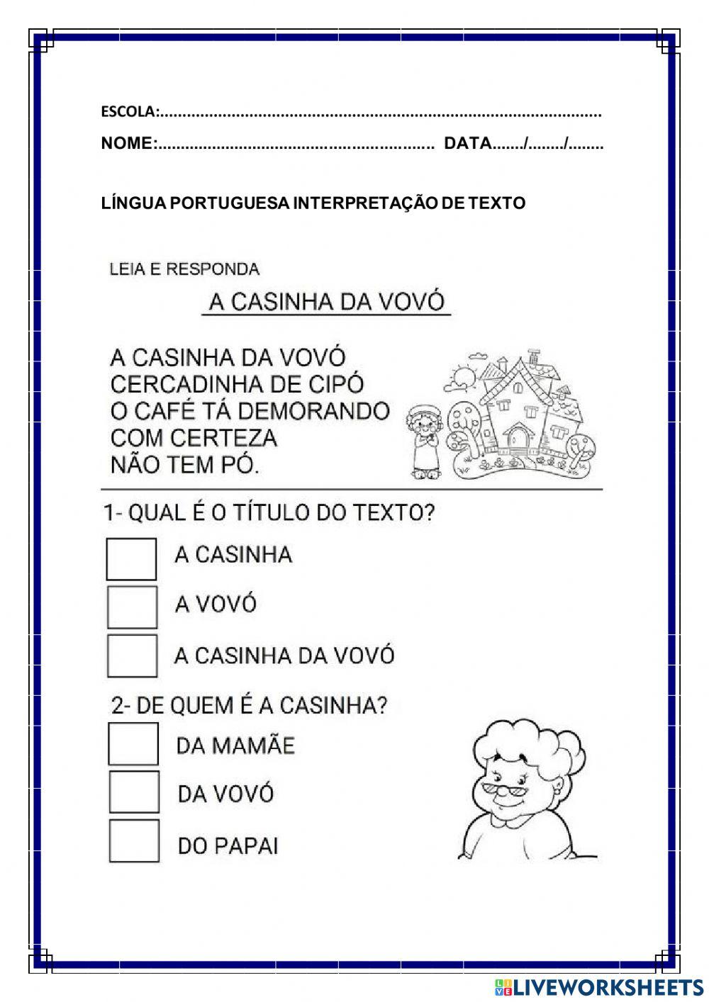 Interpretação de texto