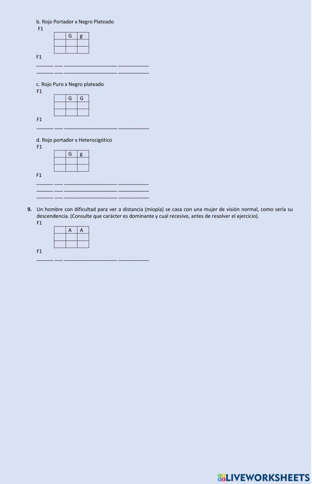 Cruces monohíbridos
