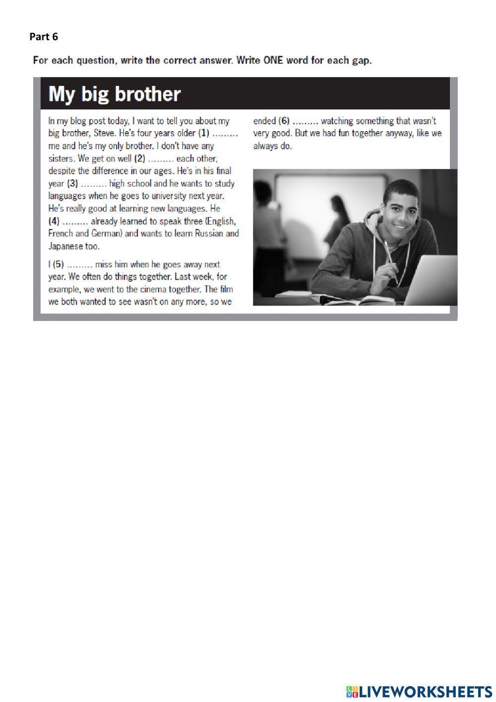 PET test 1 R - Parts 4-6