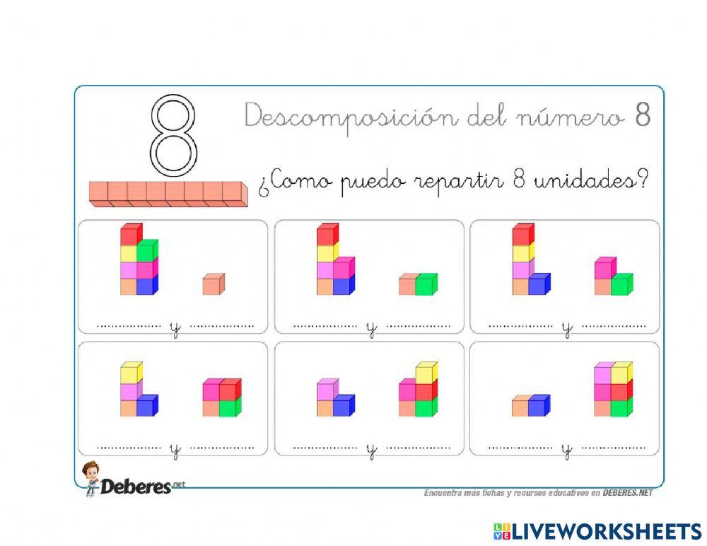Descomposición numérica del 3 al 9