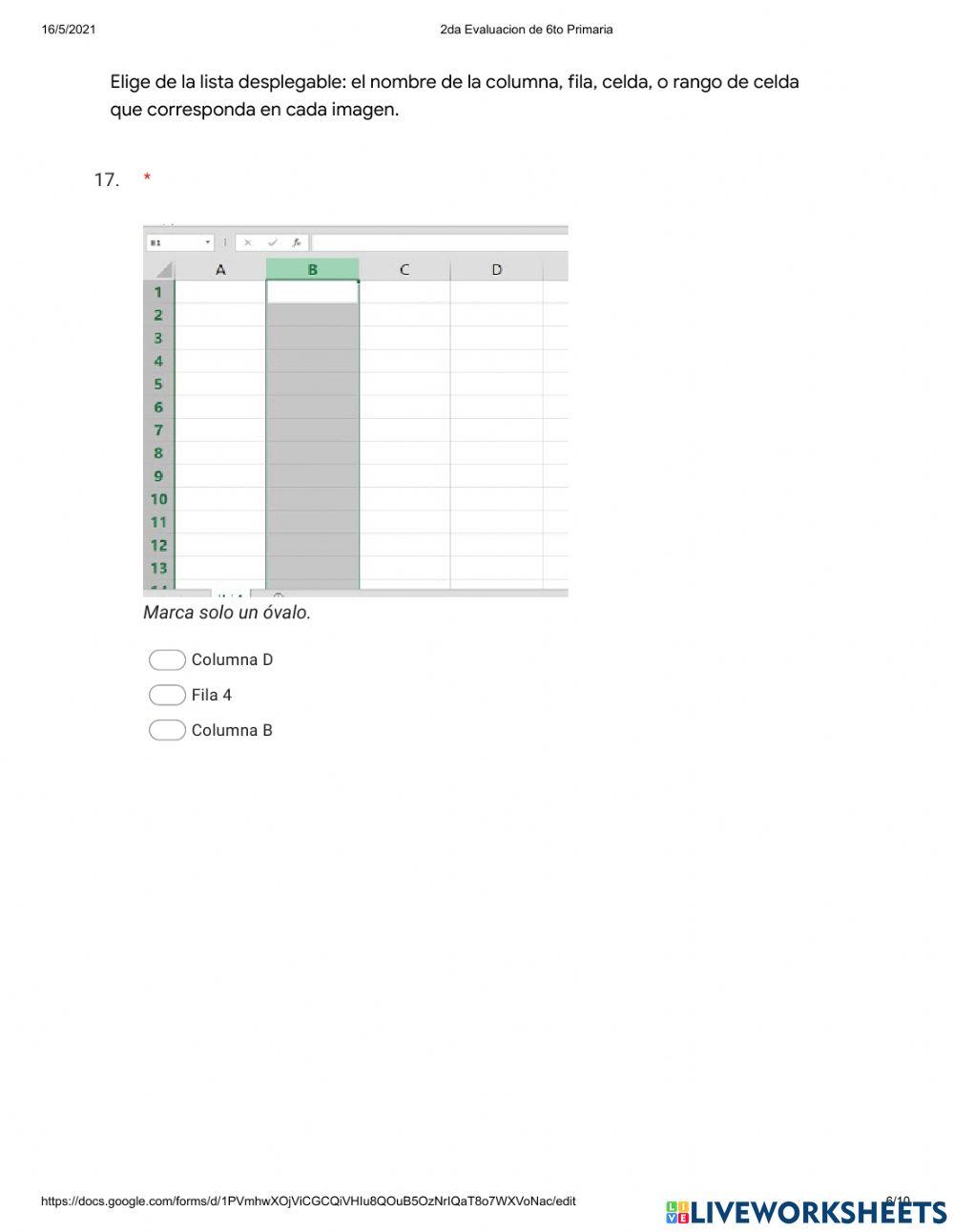 Evaluacion de Computacion